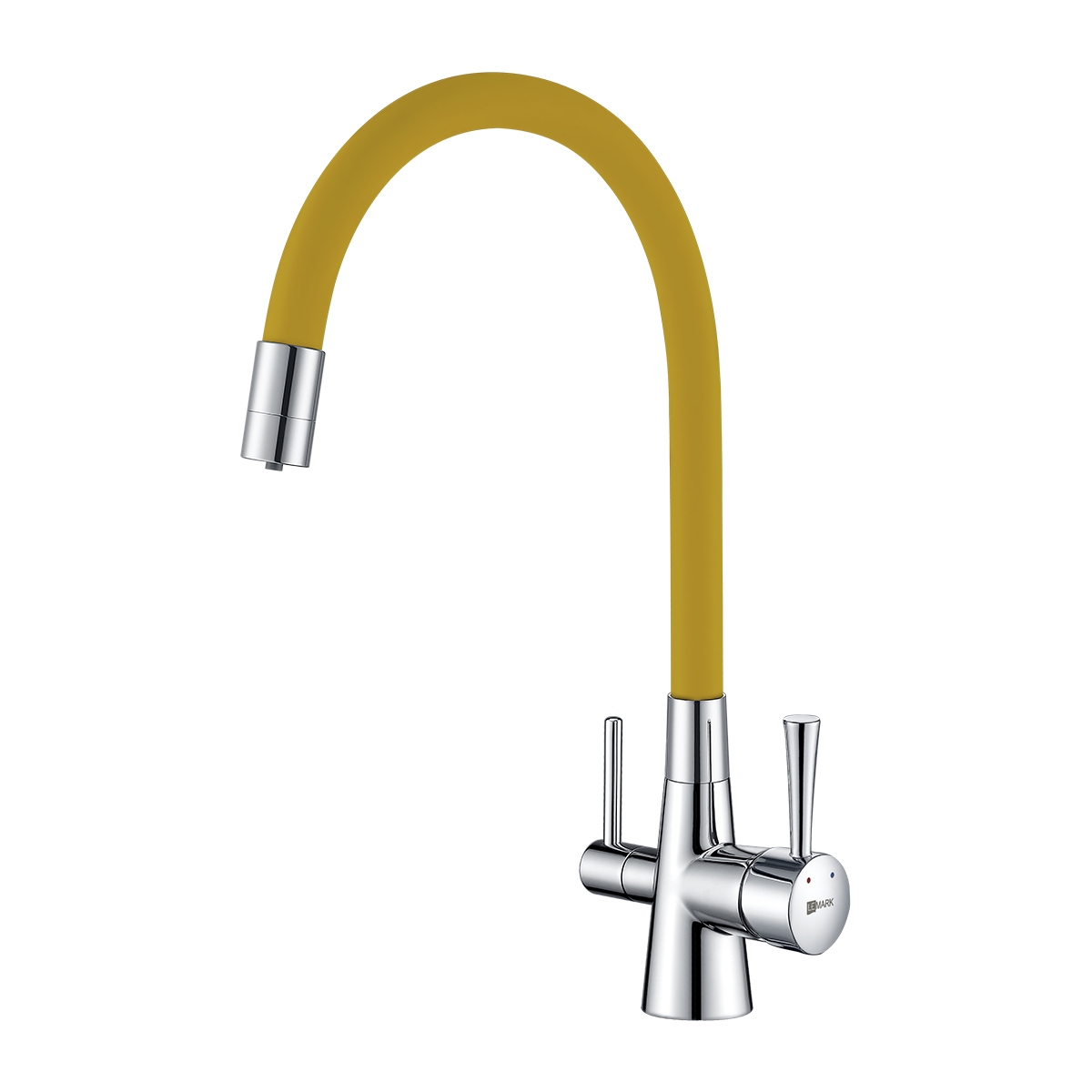Смеситель для кухни Lemark Comfort LM3075C-Yellow Хром Желтый