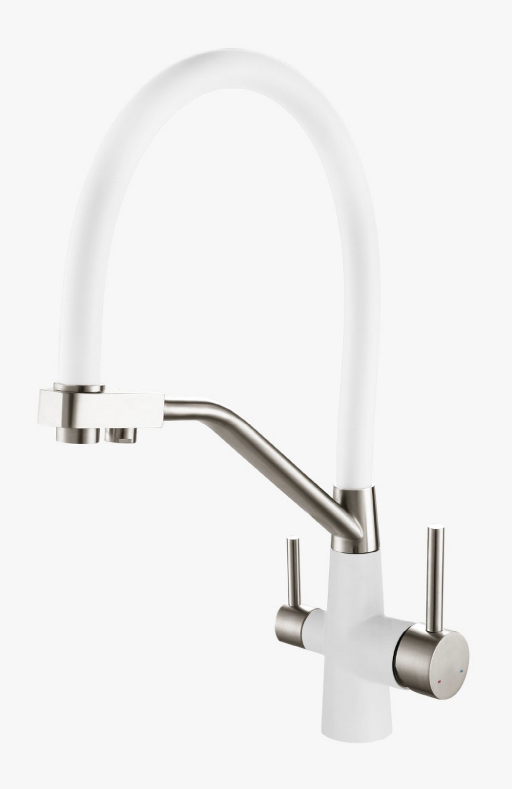Смеситель для кухни Viko V-5824 Белый Серебро