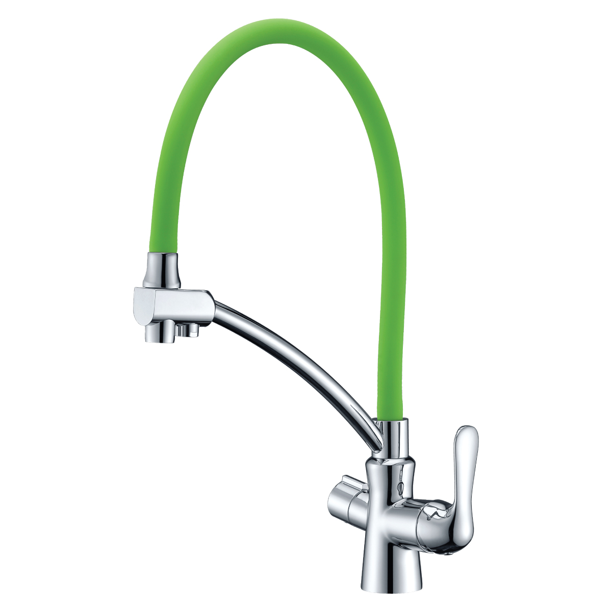 Смеситель для кухни Lemark Comfort LM3070C-Green Зеленый Хром