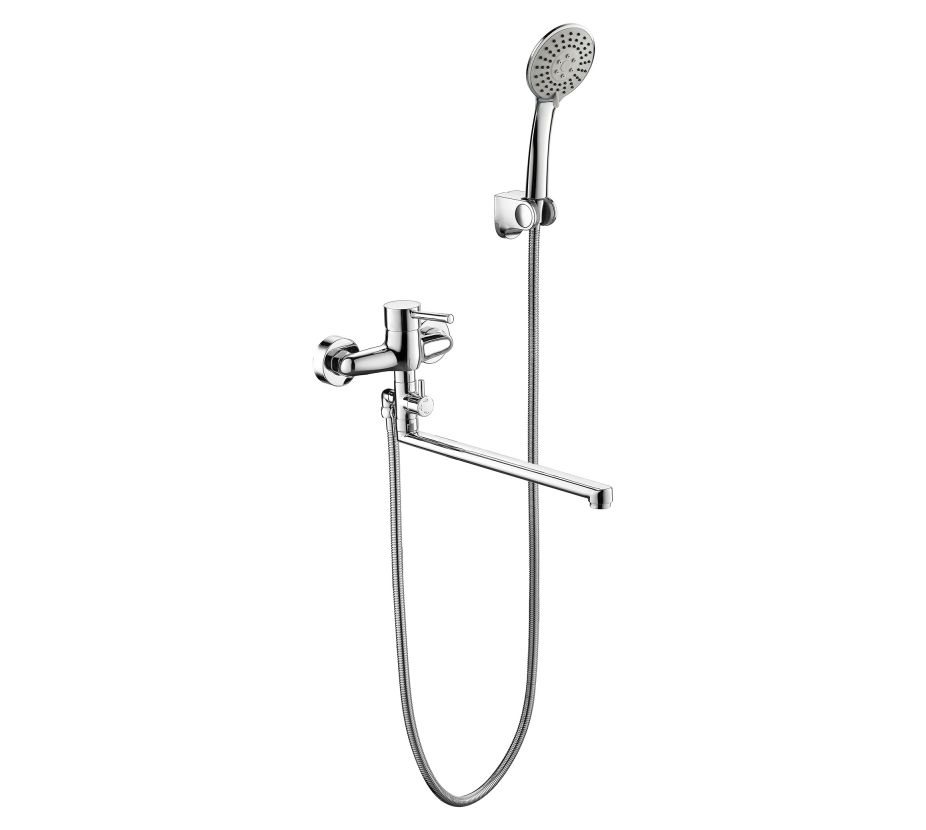 Смеситель для ванны Bravat Slim F6332366CP-01L-RUS универсальный Хром