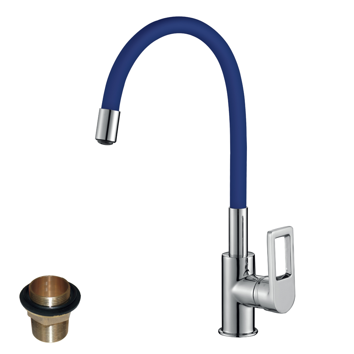 Смеситель для кухни Rossinka Z35-35U-Blue Синий Хром