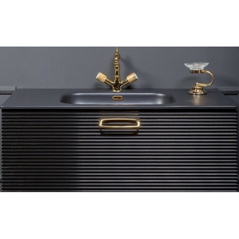 Тумба под раковину Boheme Armadi Art Vallessi Avangarde Linea 80 842-080-BG подвесная Черная Золото