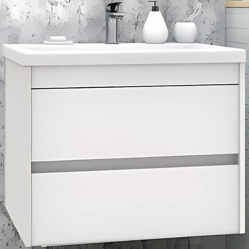 Тумба под раковину Art&Max Family-750-2C-SO-BL подвесная Белый глянец
