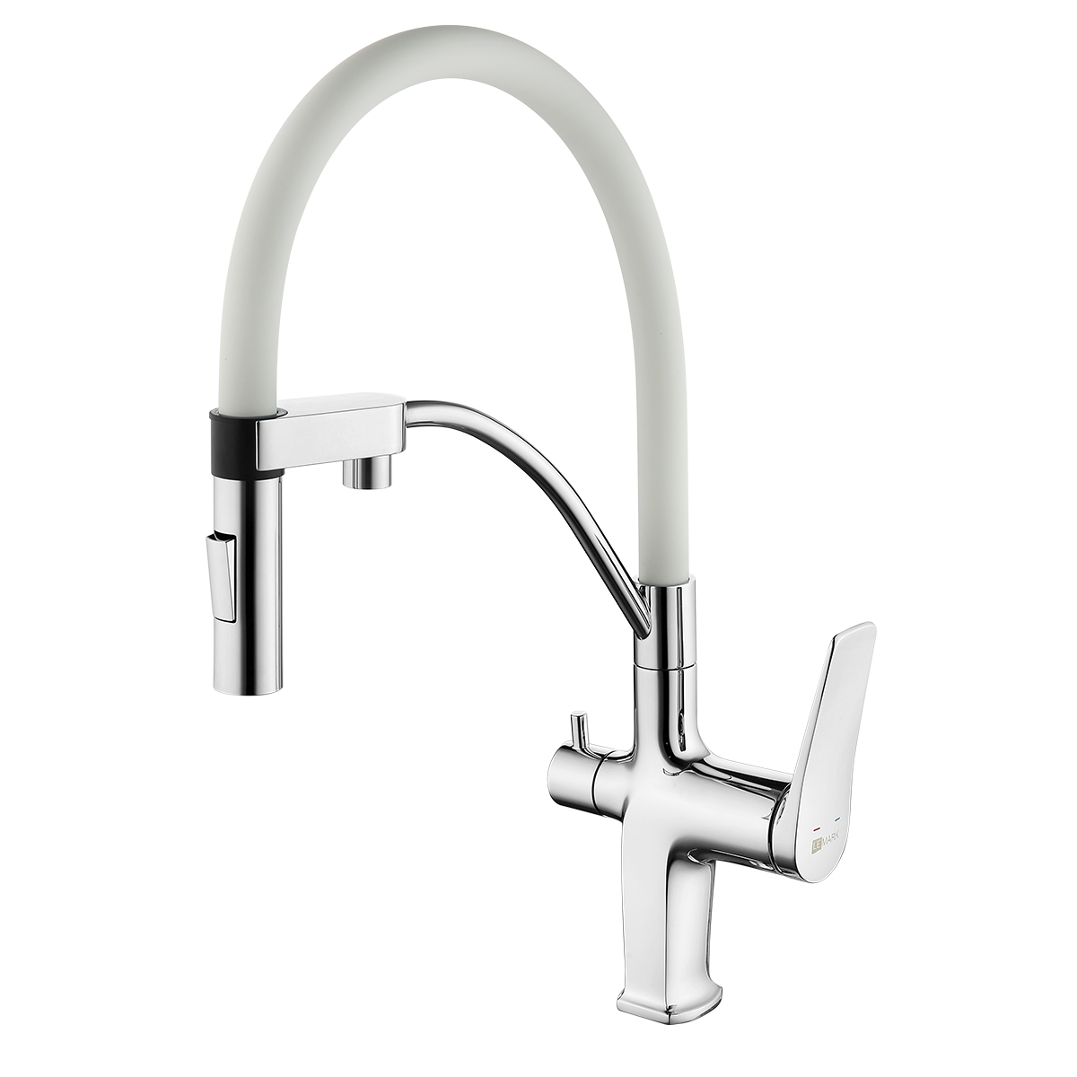 Смеситель для кухни Lemark Comfort LM3074C-White Хром Белый