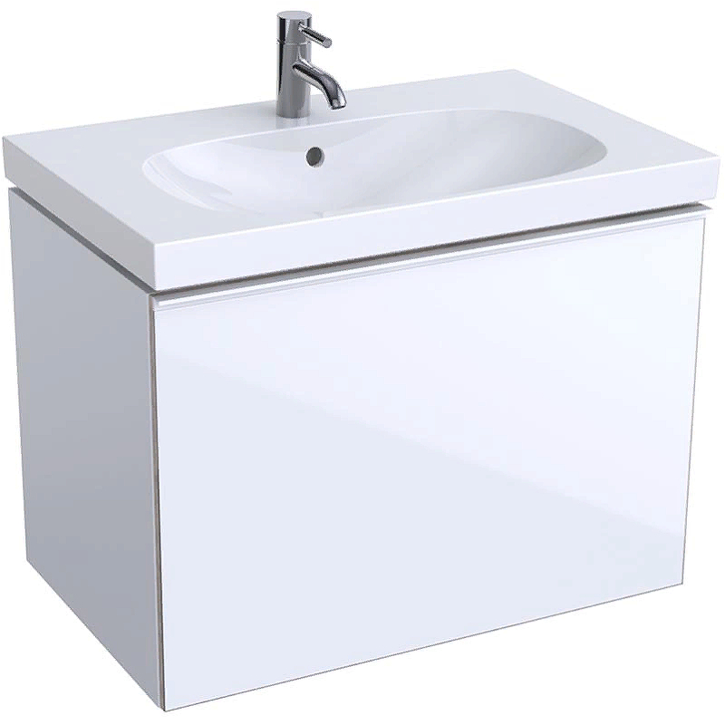 Тумба под раковину Geberit (Keramag) Acanto 74 500.611.01.2 подвесная Белая глянцевая