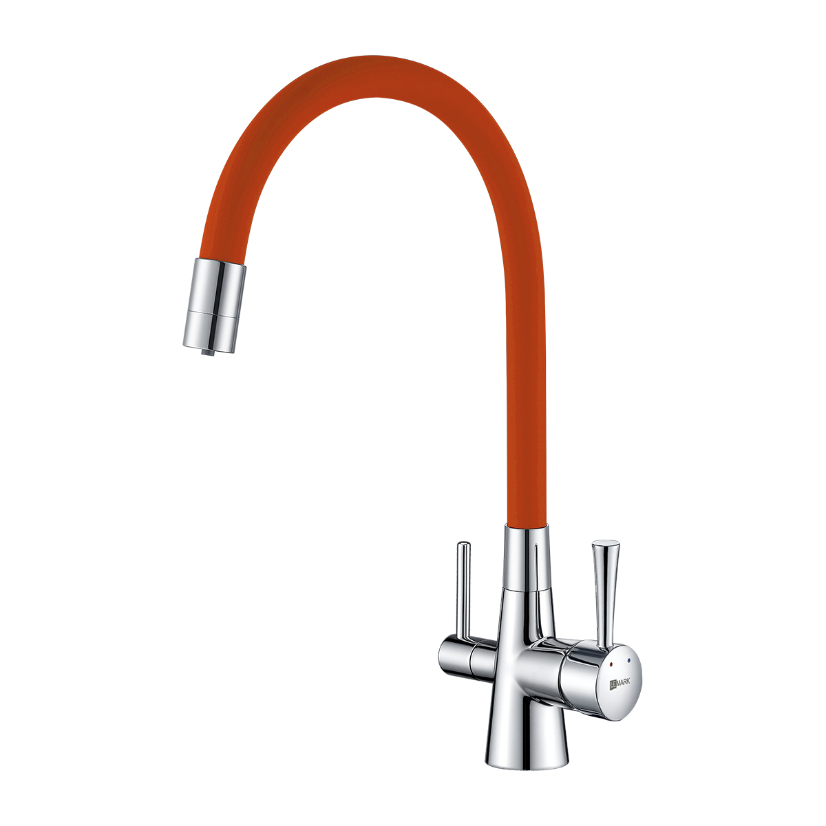 Смеситель для кухни Lemark Comfort LM3075C-Orange Хром Оранжевый