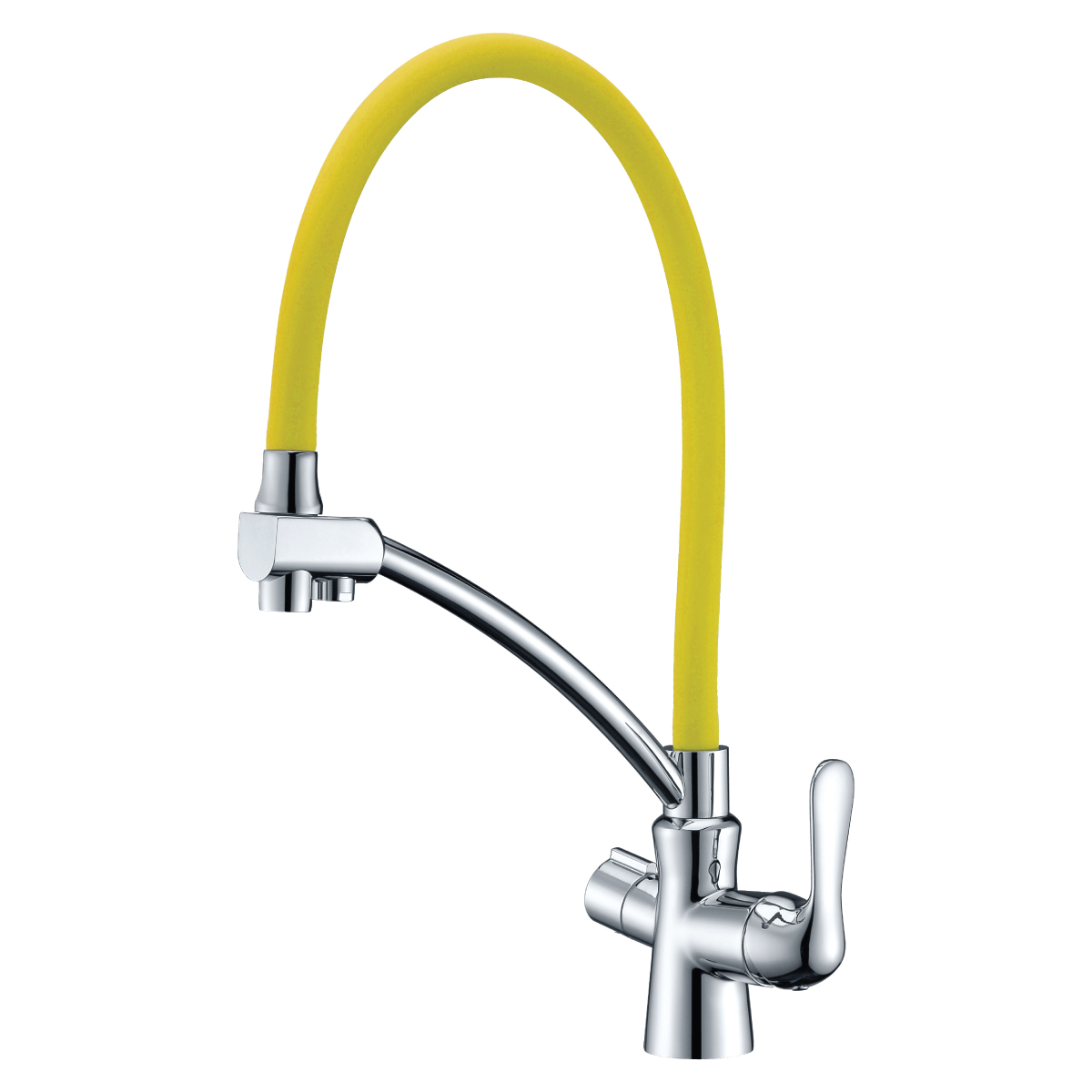 Смеситель для кухни Lemark Comfort LM3070C-Yellow Желтый Хром