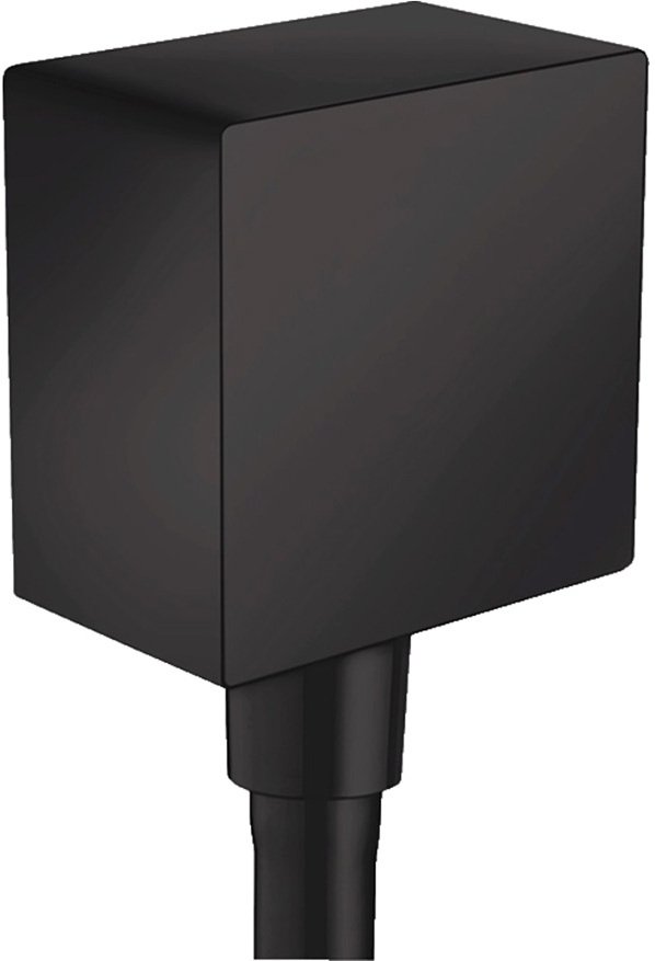 Шланговое подсоединение с клапаном обратного тока Hansgrohe Fixfit Square 26455670 матовый черный