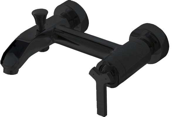 Смеситель для ванны Bravat Waterfall Black F673107BM-01 Черный матовый
