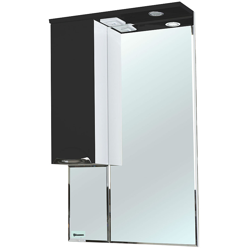 Зеркало со шкафом Bellezza Альфа 65 L 4618810002044 с подсветкой Белое Черное
