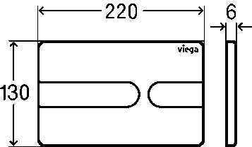 Кнопка смыва Viega Prevista 773175 черная