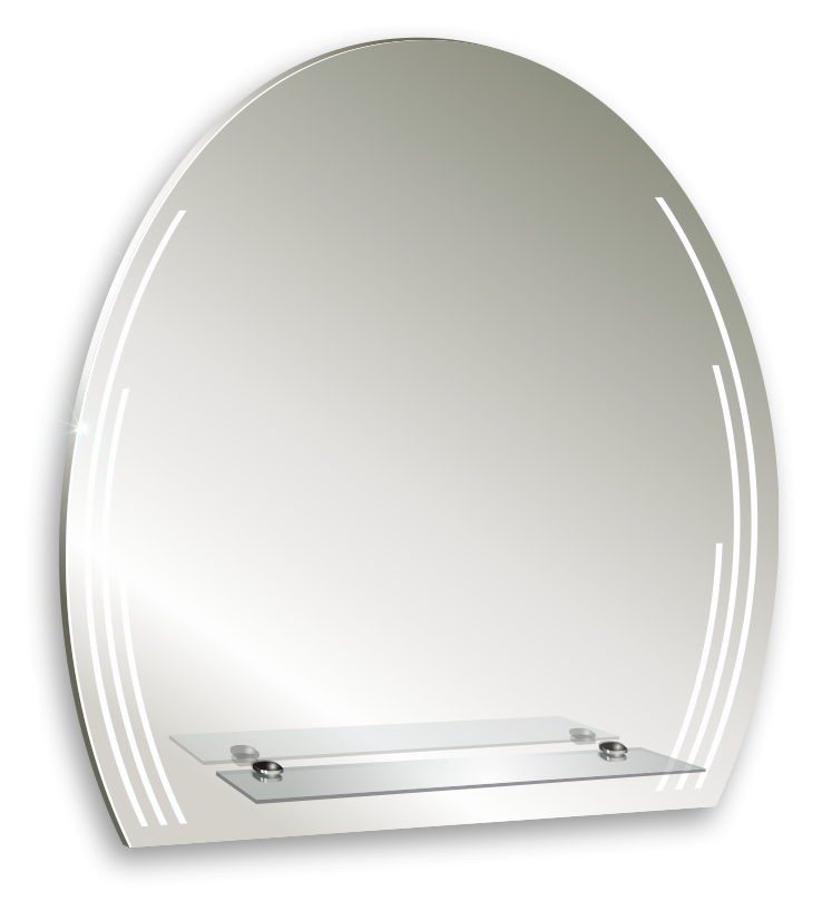 Зеркало SILVER MIRRORS 570*595  с полкой Партер (ФР-00002393)