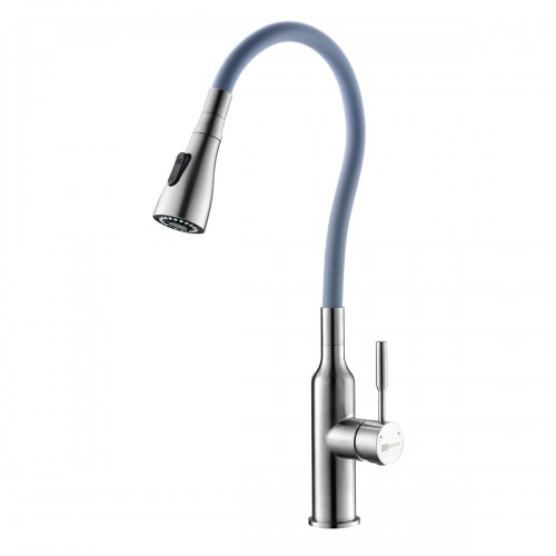 Смеситель для кухни Lemark Expert LM5082S-Gray Хром матовый Серый