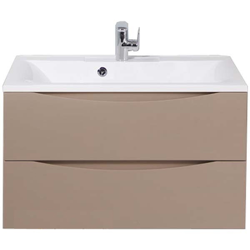 Тумба под раковину BelBagno Marino 80 MARINO-800-2C-SO-CL-P подвесная Capucino Lucido