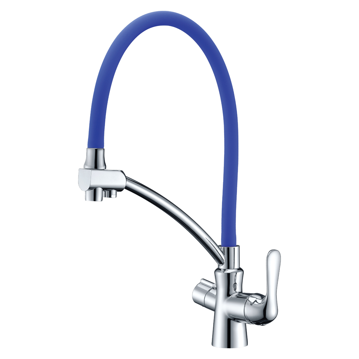 Смеситель для кухни Lemark Comfort LM3070C-Blue Синий Хром