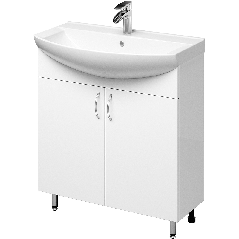Тумба под раковину Avanti Duo 75 3597 Белая глянцевая