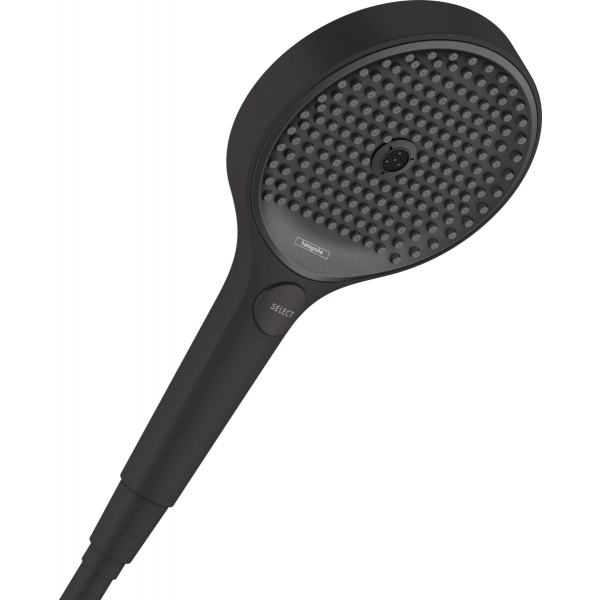 Ручной душ Hansgrohe Rainfinity 130, 3 типа струи 26864670, чёрный матовый