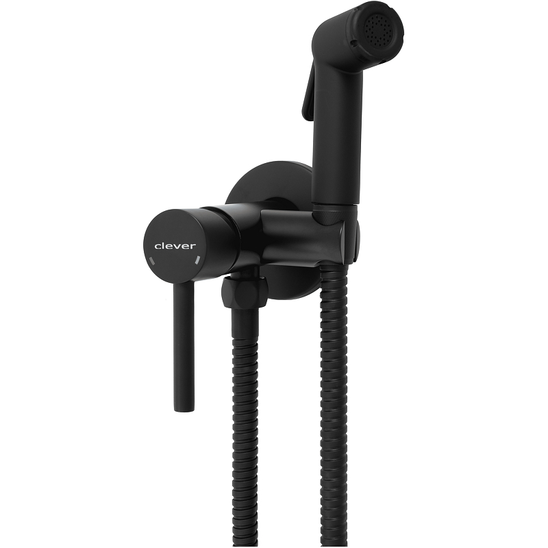 Гигиенический душ со смесителем Clever Toubkal 61118 Черный матовый
