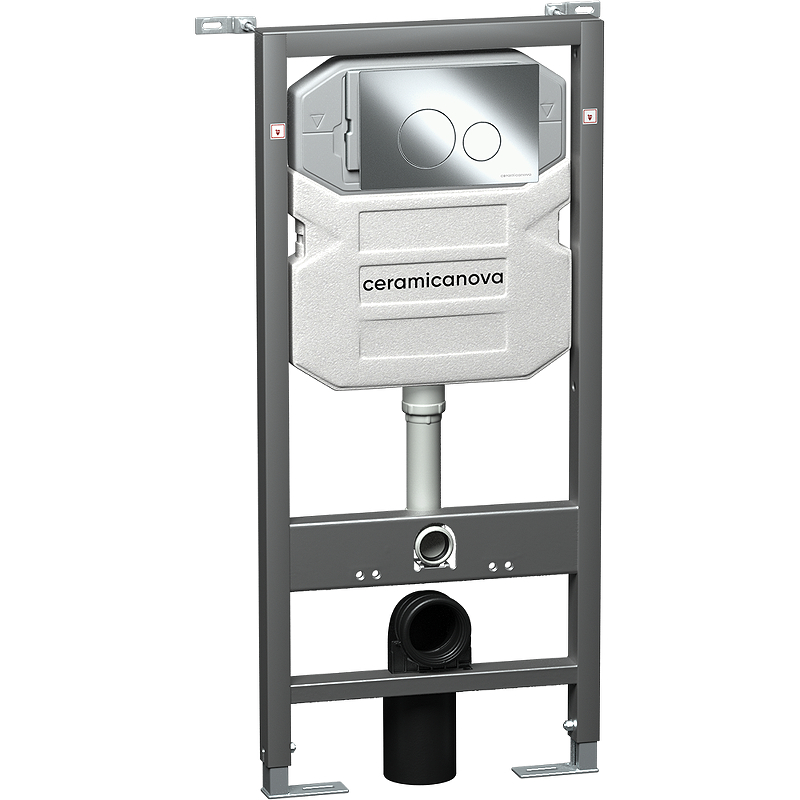 Инсталляция Ceramica Nova Envision CN1001CH для унитаза с клавишей смыва Хром