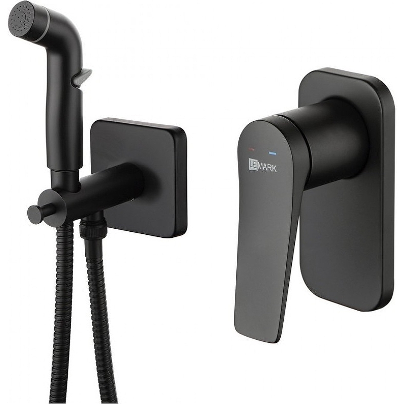 Гигиенический душ со смесителем Lemark Bronx LM3719BL Черный