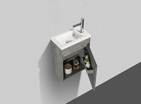 Тумба под раковину BelBagno Pietra Mini 40 PIETRA MINI-400-1A-SO-SCM-R подвесная Cemento