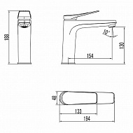 Смеситель для раковины Lemark Bronx LM3737BL Черный