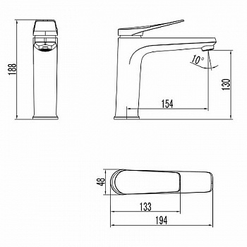Смеситель для раковины Lemark Bronx LM3737BL Черный