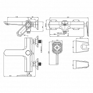 Смеситель для ванны Lemark Prizma LM3914C Хром