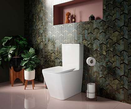 Унитаз компакт Ceramica Nova Cubic CN1803 с бачком и сиденьем Микролифт