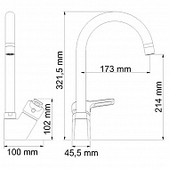 Смеситель для кухни WasserKRAFT Ruhr 24407 Хром