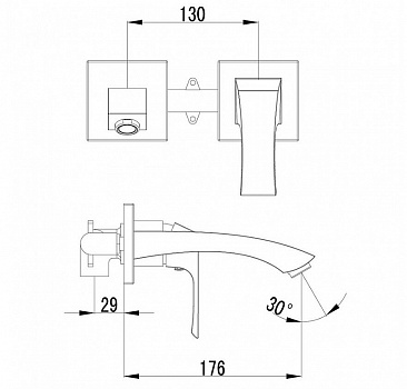 Смеситель для раковины Lemark Unit LM4526C Хром