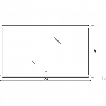 Зеркало BelBagno 140 SPC-MAR-1400-800-LED-TCH-WARM с подсветкой с подогревом с сенсорным выключателем