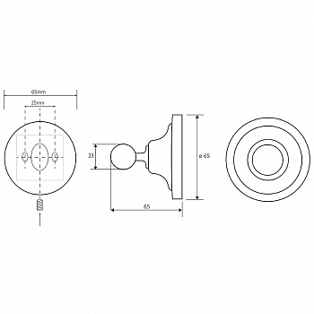 Крючок Bemeta Retro chrom 144306132 Хром