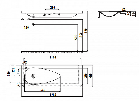 Раковина Creavit Trump 120 TP120-00CB00E-0000 Белая