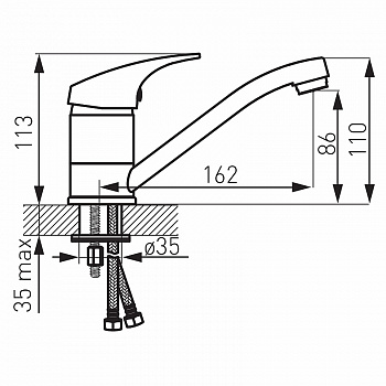 Смеситель для раковины Ferro Ferro One BFO2A Хром