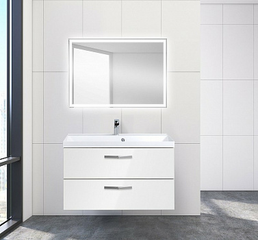 Тумба под раковину BelBagno Aurora 90 AURORA-900-2C-SO-BL подвесная Bianco Lucido