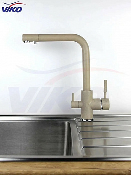 Смеситель для кухни Viko V-5014 Песочный
