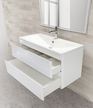 Тумба под раковину BelBagno ALBANO-800-2C-SO-BL подвесная Bianco Lucido