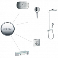 Смеситель для душа Hansgrohe ShowerSelect 15763670 с термостатом Черный матовый