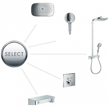 Смеситель для душа Hansgrohe ShowerSelect 15763670 с термостатом Черный матовый