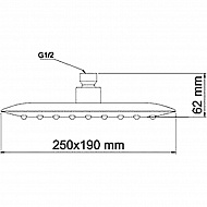 Верхний душ WasserKRAFT A031 Хром