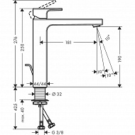 Смеситель для раковины Hansgrohe Vernis Shape 71562000 Хром