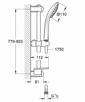 Душевой гарнитур Grohe Euphoria 27225001 Хром