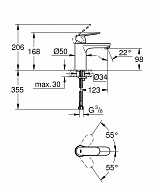 Смеситель для раковины Grohe Eurosmart Cosmopolitan 23327KW0 Черный сатин