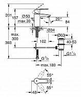 Смеситель для раковины Grohe Eurostyle Cosmopolitan 33552002 Хром