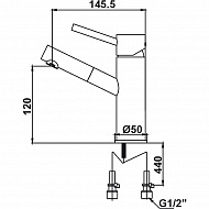 Смеситель для раковины Kaiser Merkur 26011 Хром