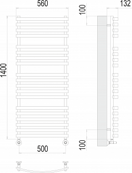 Полотенцесушитель Капри П19 500х1400Terminus