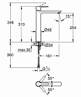 Смеситель для раковины Grohe Lineare 23405001 Хром