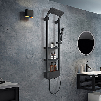 Душевая панель Black&White Seasons 1220w0 Графитовый черный