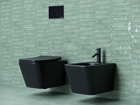Унитаз Ceramica Nova Metric CN3007MB подвесной Черный матовый с сиденьем Микролифт